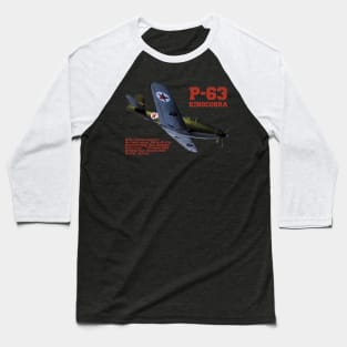 Bell P-63 Kingcobra | WW2 Plane Baseball T-Shirt